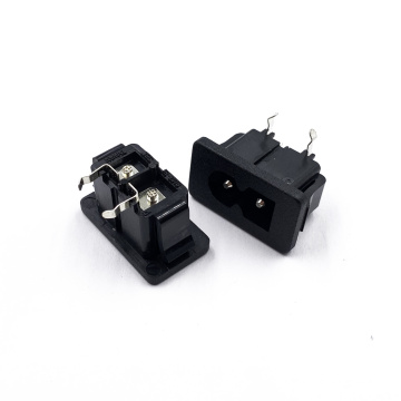 Hot selling JEC JR-201SD8A(PCB) C8 2pin ac power plug and socket female power socket